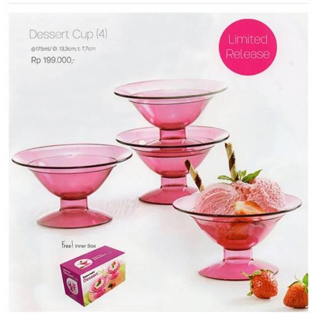 GELAS ES KRIM DESSERT CUP 4 PCS by Tupperware