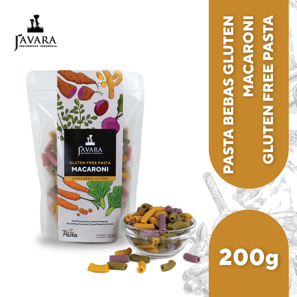 

Javara Gluten Free Pasta Macaroni- Pasta Bebas Gluten 200g