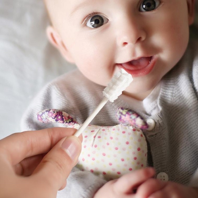 Pembersih Mulut Bayi / Baby Mouth Cleaner / Baby Oral Cleaner Kapas Batang Sikat Gigi Sikat Bayi Lidah Untuk Bayi 0-3 Tahun