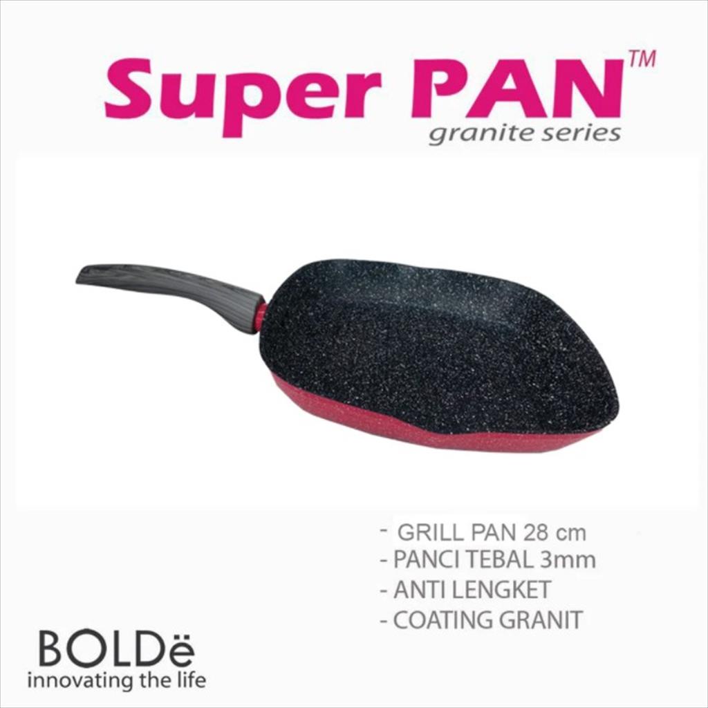 Super Pan Grill Pan Bolde 28 CM BlackPink Black Pink Granite Series