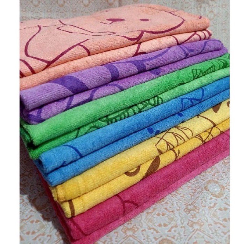 Handuk Bayi Mandi 50x100 Halus Lembut Handuk Anak MIcrofiber RANDOM MOTIF