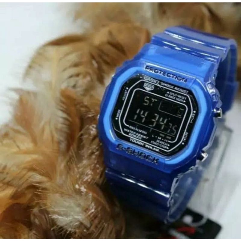 Jam tangan digital DW5600 Ungu Purple G Shock GLS5600 Transaparant Jelly TPU