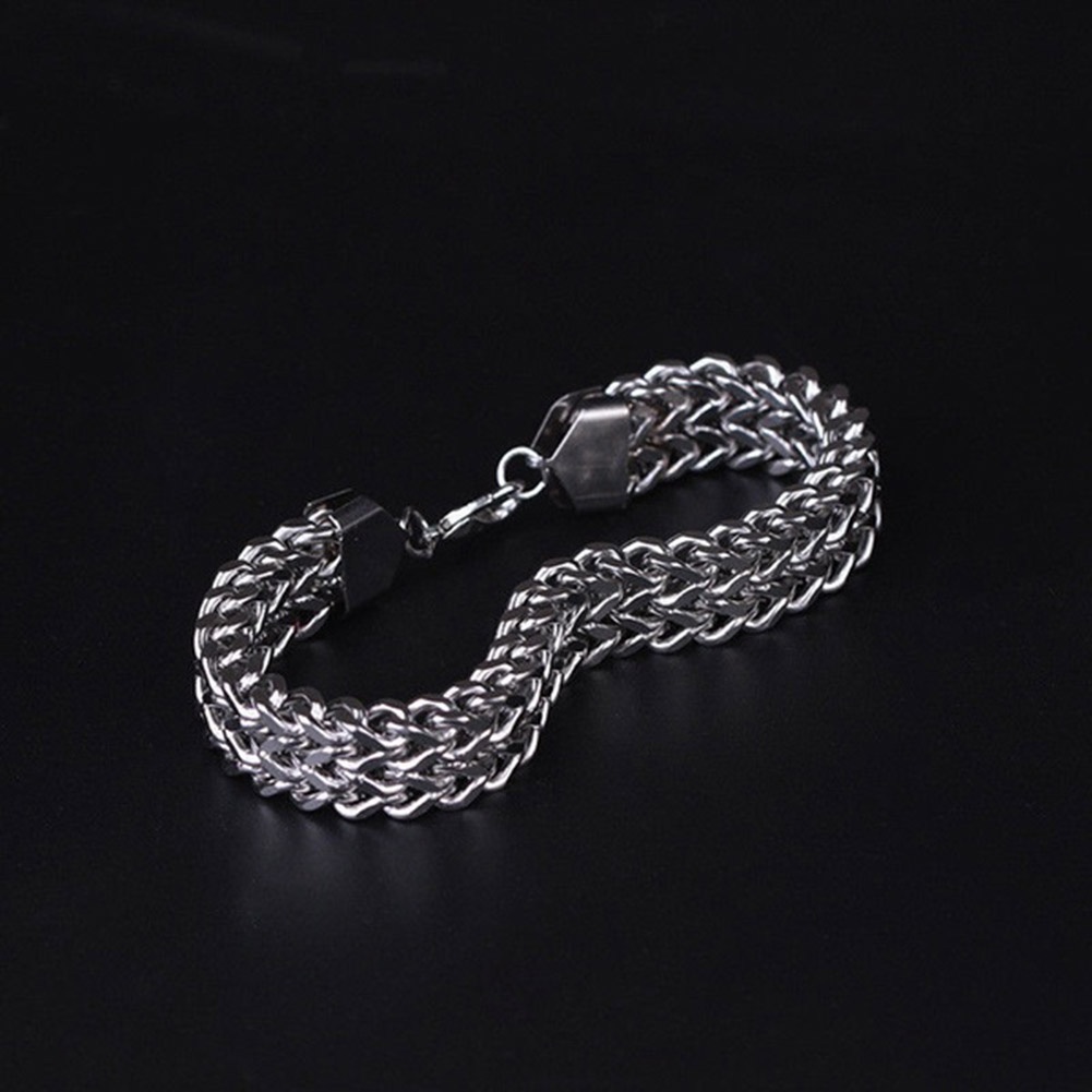 Hu Hu Hu Hu Hu Alat Bantu Pasang Kacamata♡ Gelang Rantai Ular Bahan Stainless Steel Gaya Vintage Ukuran 5 / 10 / 12mm Untuk Pria