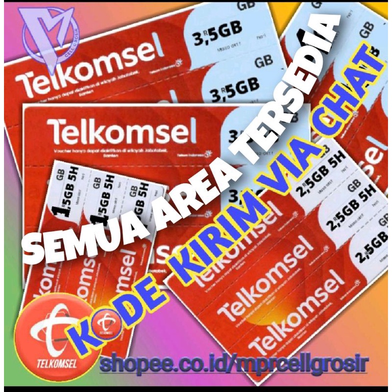 KODE VOUCHER TELKOMSEL semua area 1,5 GB, 2,5 GB, 3,5 GB, 4GB, 4,5GB ,10 GB Kode Kirim Via CHAT