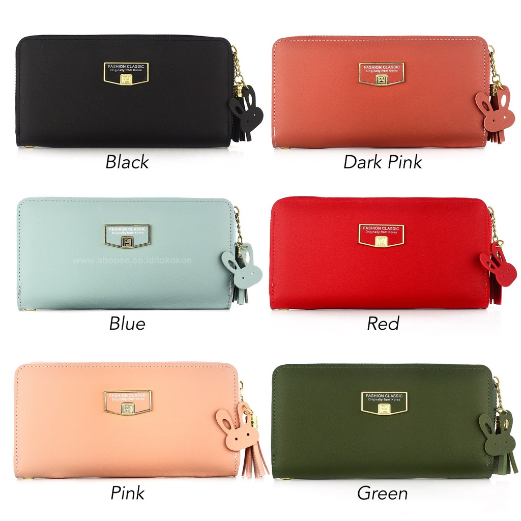 TOKOKOE - Dompet Wanita Cantik Model Panjang Korea Original - Fashion Classic FC Model
