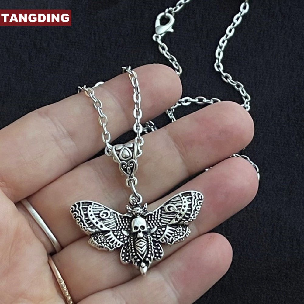 【COD Tangding】Kalung Liontin Tengkorak Gaya Hip Hop Untuk Aksesoris Halloween