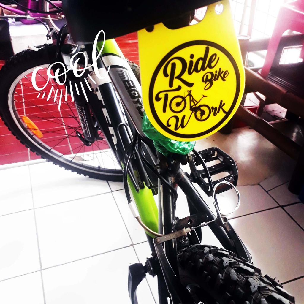 BIKE TAG atau NAME TAG SEPEDA BIKE 2 WORK NAMA TAG SEPEDA RIDE BIKE TO WORK COSTUME