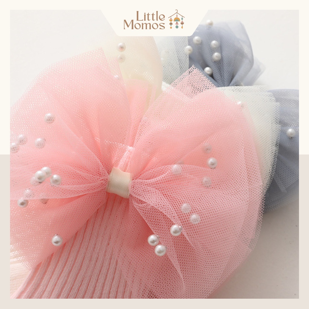 Little Momos Set Kaos Kaki Bandana Korea 0-1 Tahun / Bandana Set Premium / Gift Set For Newborn Hampers