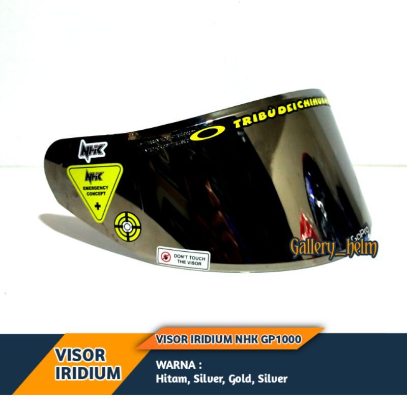 KACA VISOR FLAT IRIDIUM NHK GP1000 | KACA HELM HELM GP1000 | Free Stiker Pemanis