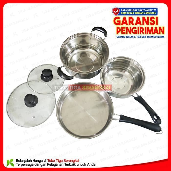 Happy Call Panci Set Stainless Steel 5 pcs JE50333