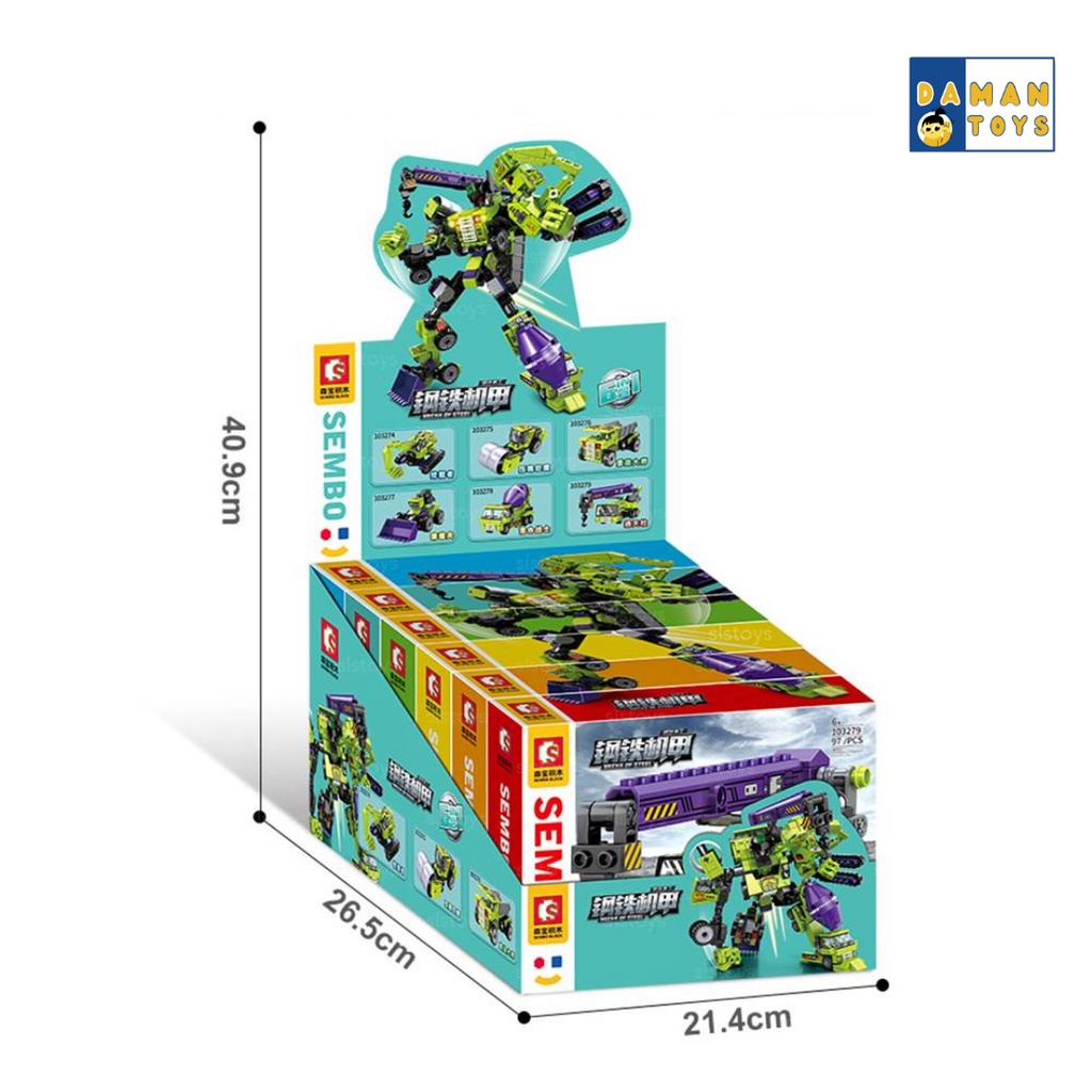 Mainan Anak Cowok/Block Robot/Brick Mobil 6 in1 Tranformers/Blast Ranger