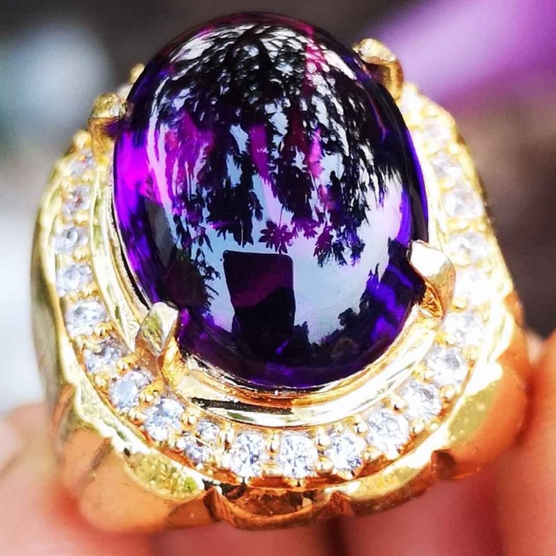 Cincin Batu Permata Amethys Akik Kecubung Tanjung Bintang