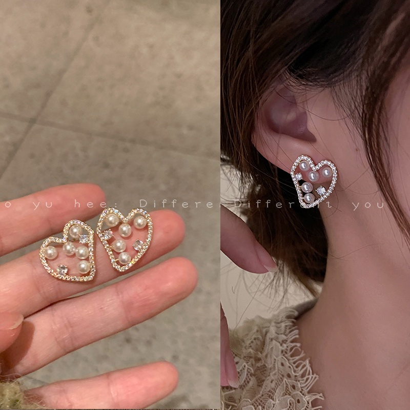 Anting Tusuk Sterling Silver 925 Model Hati Untuk Wanita