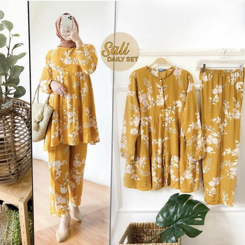 One set rayon seri 2/setelan katun rayon/felow set/chain set/gaudy set/tenia set (BISA COD)