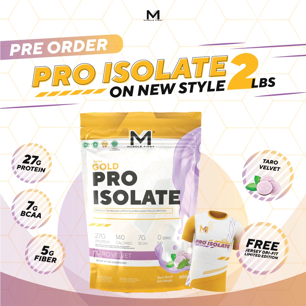 Muscle First Gold Series Pro Isolate Whey Protein 2lbs 900g 25 Servings Suplemen Fitness