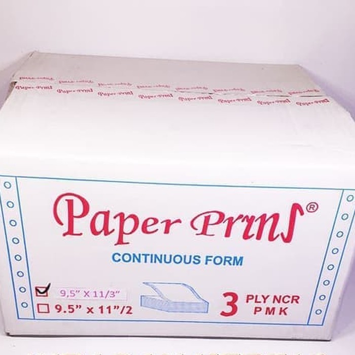 

CONTINUOUS FORM 9,5 X 11/3 3PLY PAPERPRYNS (PPOB - BAGI 3)