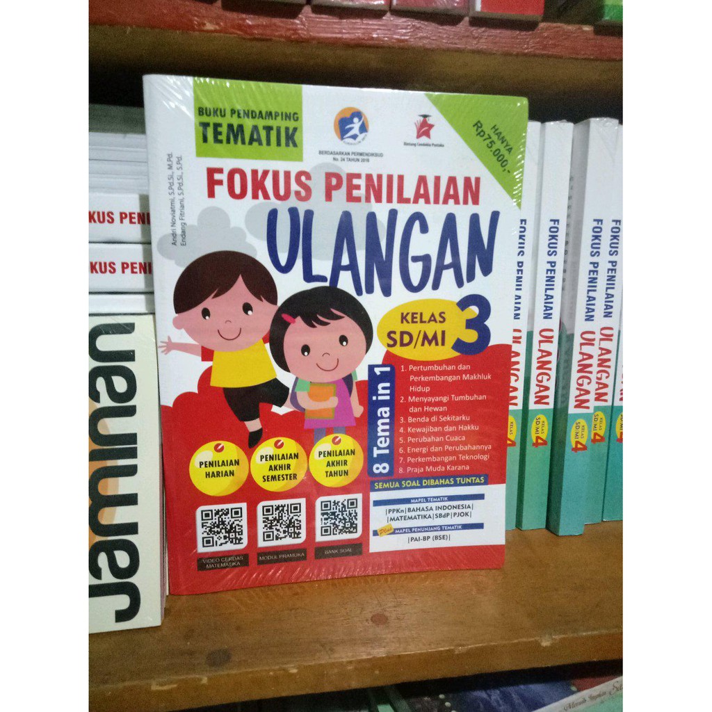 Jual buku Fokus Penilaian Ulangan Kelas 3 SD. .Buku Pendamping Tematik Kelas 3 SD. .Bintang