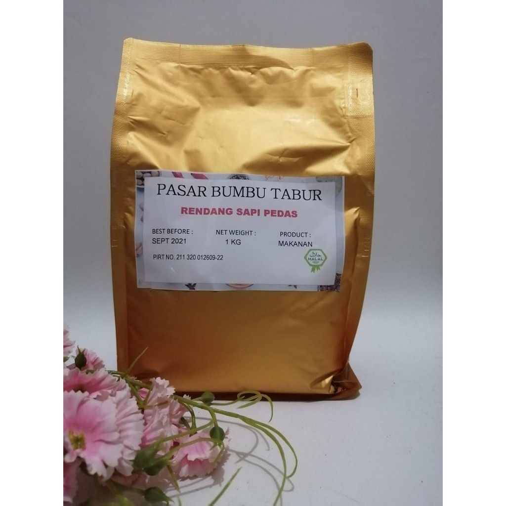 

BUMBU TABUR RENDANG SAPI PEDAS 1 KG BUBUK MAKANAN ENAK MURAH HALAL