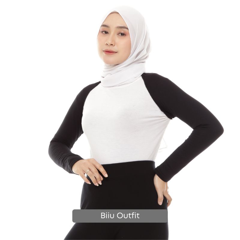 Biiu Kaos Inner Manset Bolero Tangan Sambung Wanita Premium