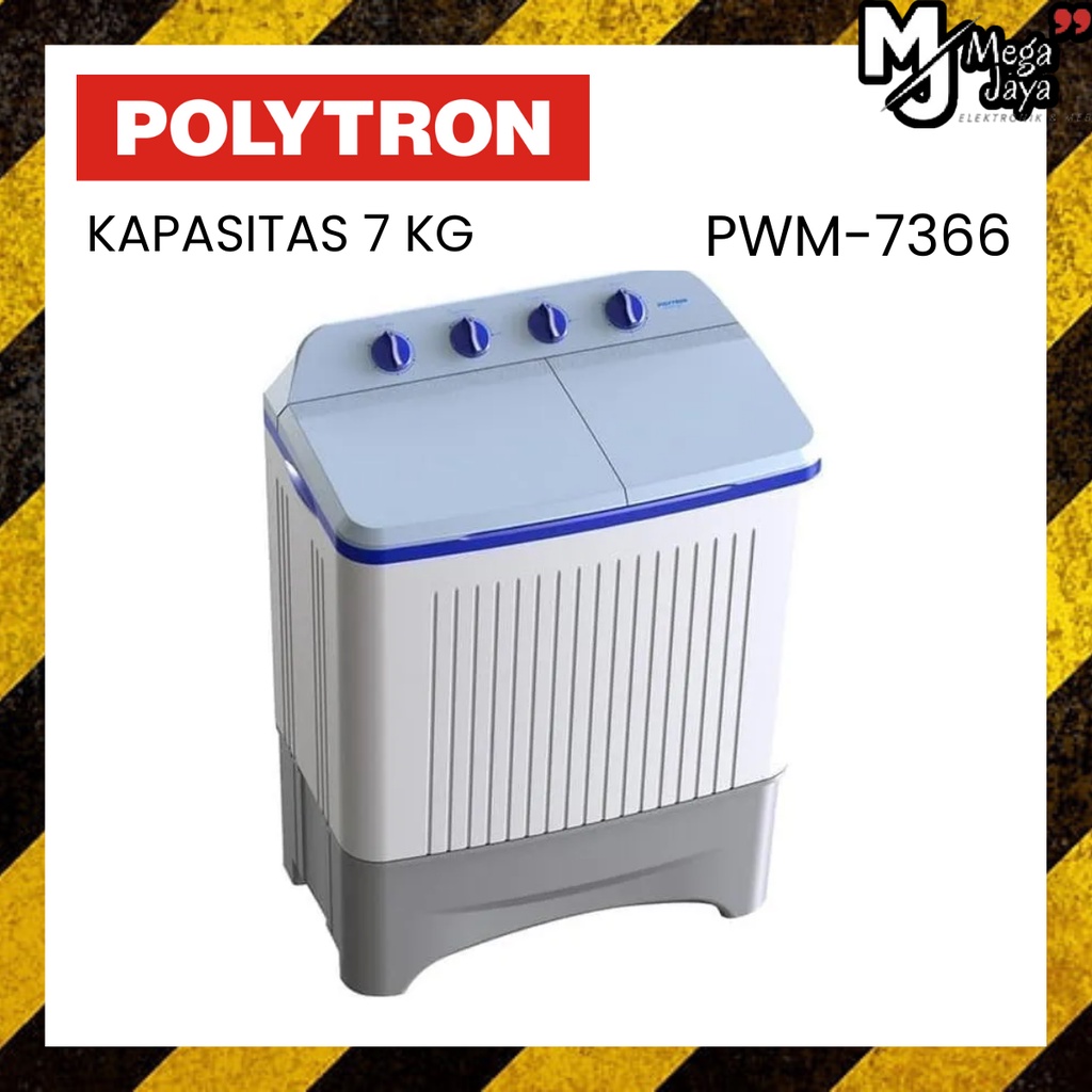 MESIN CUCI POLYTRON PWM-7366 / 2 TABUNG / KAPASITAS 7 KG