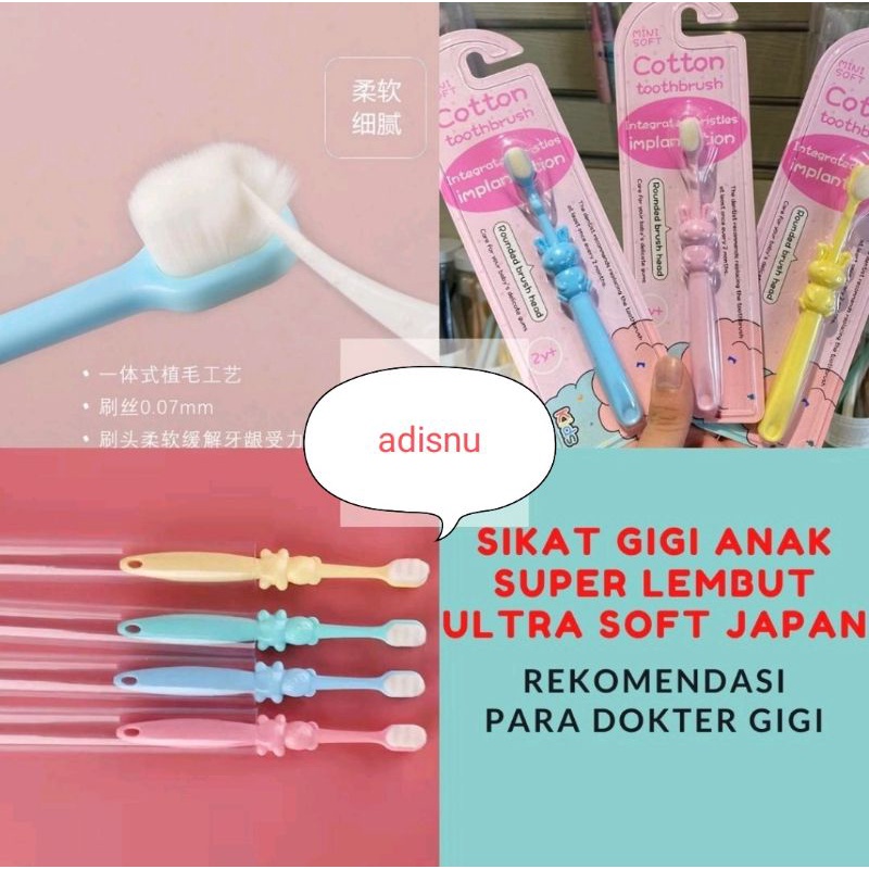 Sikat Gigi Anak dan Dewasa Karakter Bulu Halus Cotton touch Aman Untuk Bayi/Anak/Dewasa