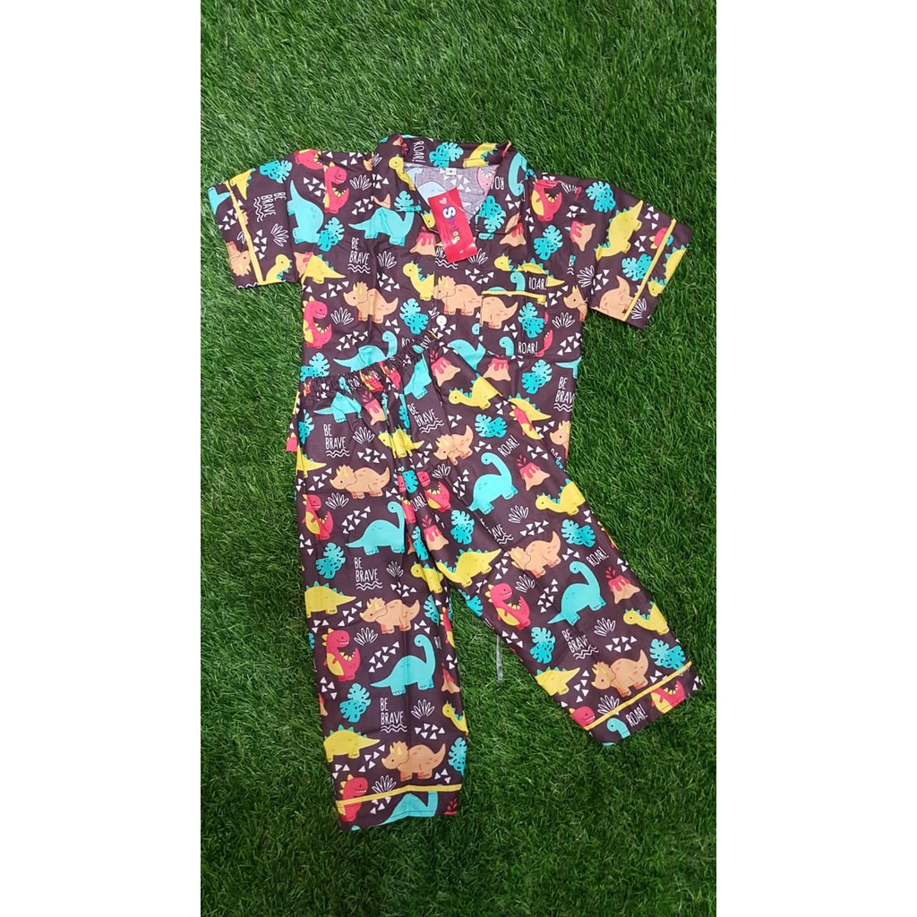 PIYAMA ANAK KATUN MOTIF DINO PIYAMA ANAK MURAH