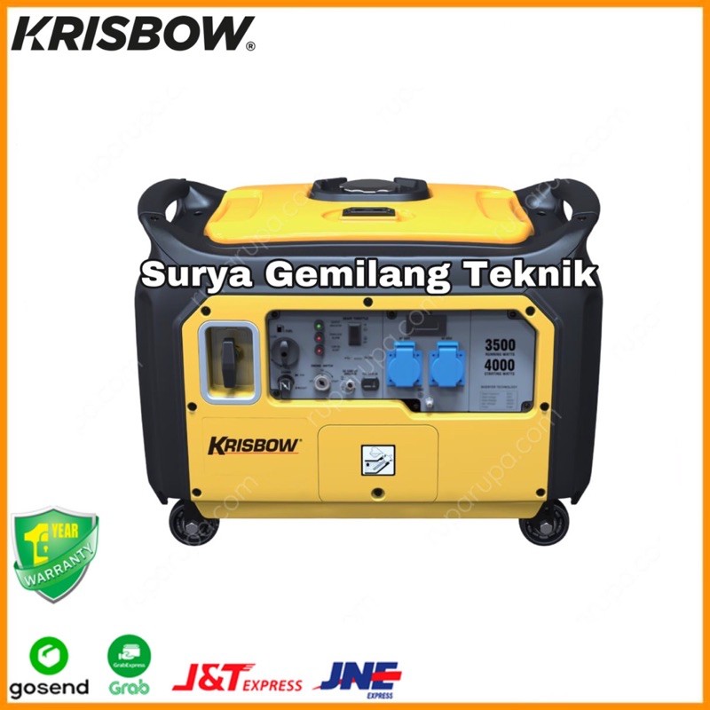 Genset Inverter Silent 4000W Krisbow Generator Bensin Silent 4000 Watt