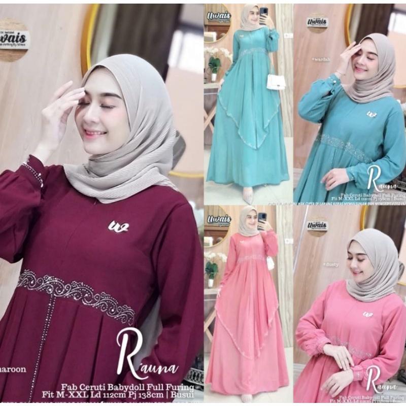 [ Ready ] Rauna Dress By Uwais hijab clothing