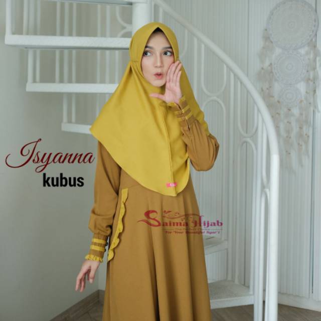 Gamis simpel remaja Isyanna By SaimaHijab