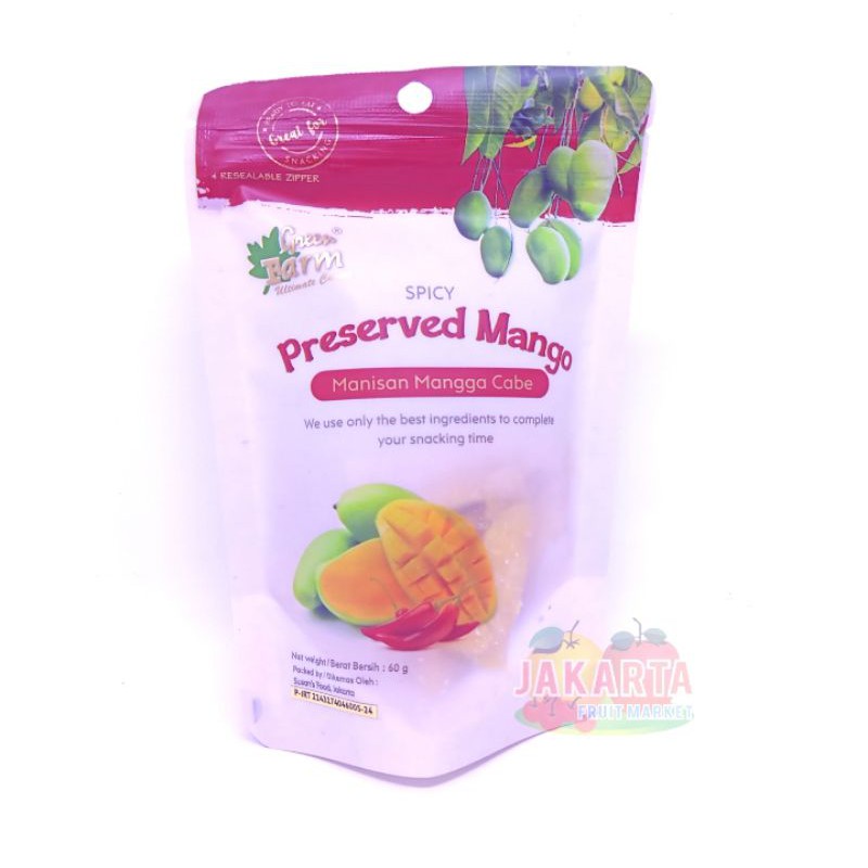 

(BUAH KERING) GREEN FARM MANGGA CABE 60G