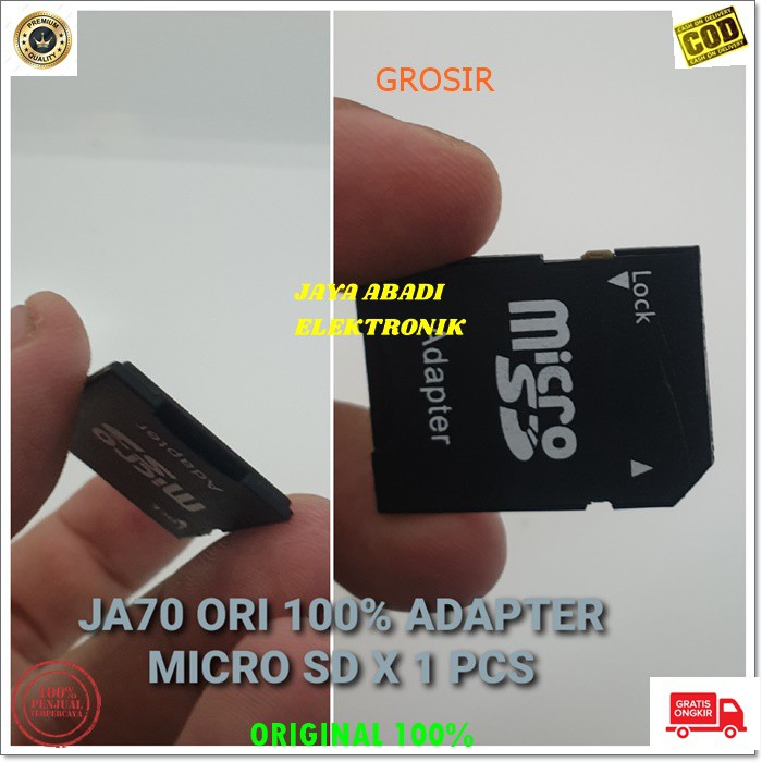 J70 ADAPTER MICRO SD CARD KONEKTOR PENYAMBUNG MMC JEK JACK CONECTOR SAMBUNGAN ADAPTOR MIKRO SD CARD SPLITTER CONVERTER MULTI UNIVERSAL HARGA SATUAN BUAT BIKIN MIKRO SD JADI SD CARD MENGGUNAKAN INI LEBIH MUDAH DAN PRAKTIS HARGA JUGA TERJANGKAU