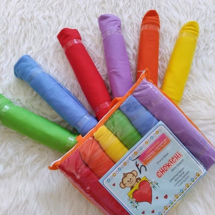 Makassar! Bedong Bayi Rainbow Polos Chokichi ( 1 PAK ISI 6 LBR )