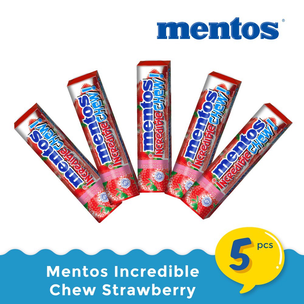 Mentos Incredible Chew Strawberry (5 pcs)