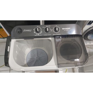 Mesin Cu   ci Washing Machine Sharp 2 Tabung 6.5 kg Puremagic EST 65NT