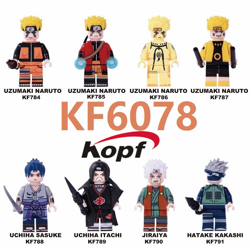 Mainan Lego Anak Single Sale Building Blocks Naruto Bricks Uzumaki Naruto Uchiha Sasuke Jiraika
