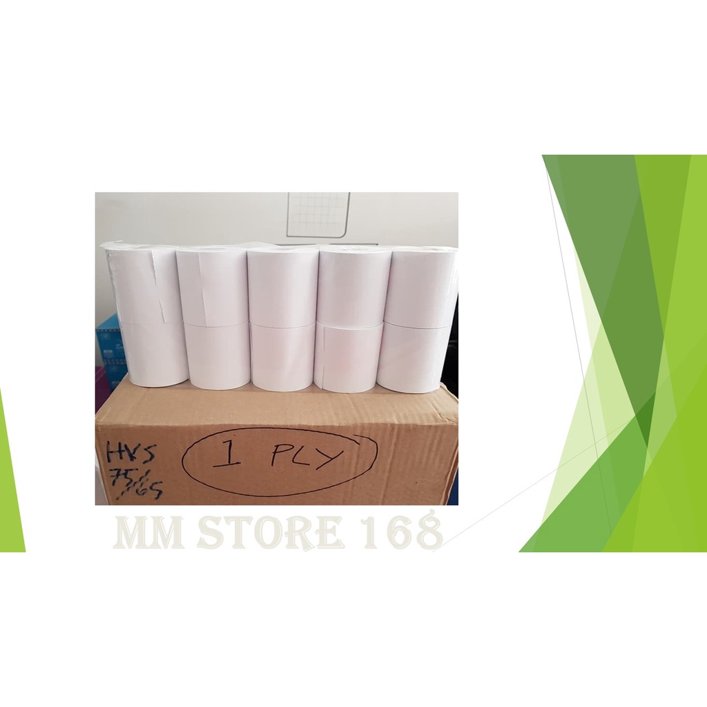 

Kertas Struk HVS Ukuran 75 mm x 65 mm Polos ( Isi 10 roll )