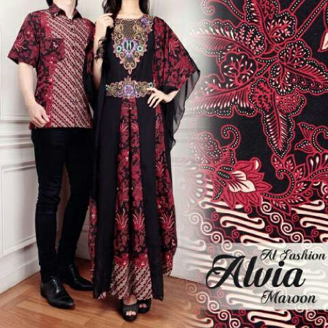 NYAMAN HALUS LEMBUT ADEM BUAT COCOK /  CP ALVIA BAJU MUSLIM MURAH COUPLE BATIK MODERN SARIMBIT