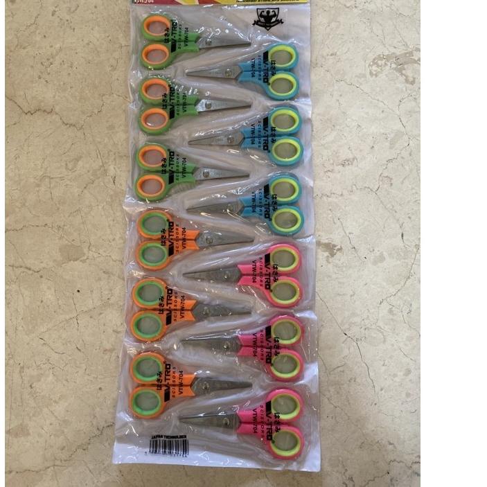 

Terbaru - 1 RENTENG KECIL = 12pcs gunting KECIL warna, pemotong, alat potong, gunting warna !