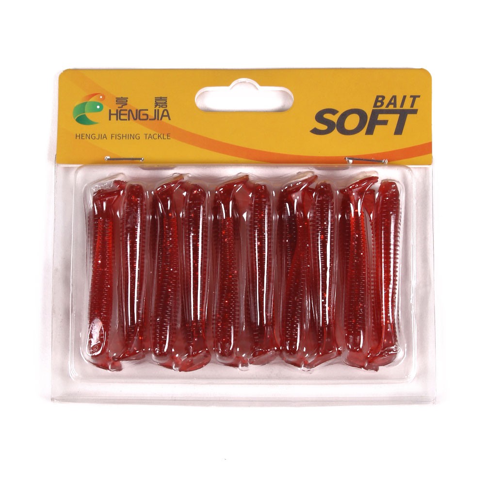 Hengjia 20Pcs / Kantong Umpan Pancing softlure Bentuk Udang Lembut 6cm 7cm