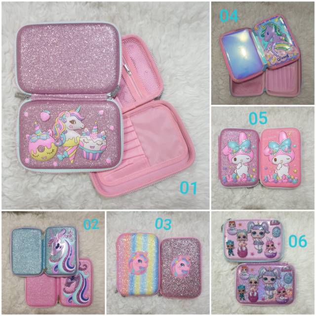 

PENCIL CASE /Kotak tempat Pensil blink / hardcase mirip smugle