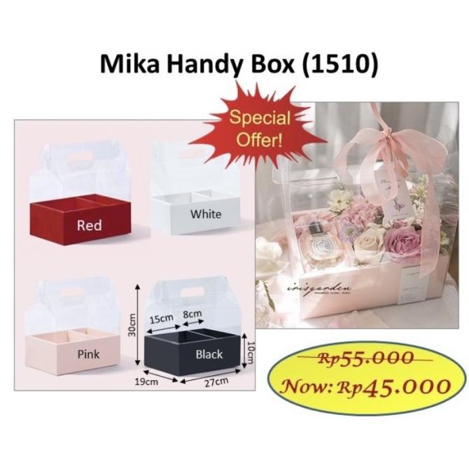 

siap kirim] Mika Handy Box 1510 Kotak Aesthetic Florist Bouquet Kado Hadiah Gift