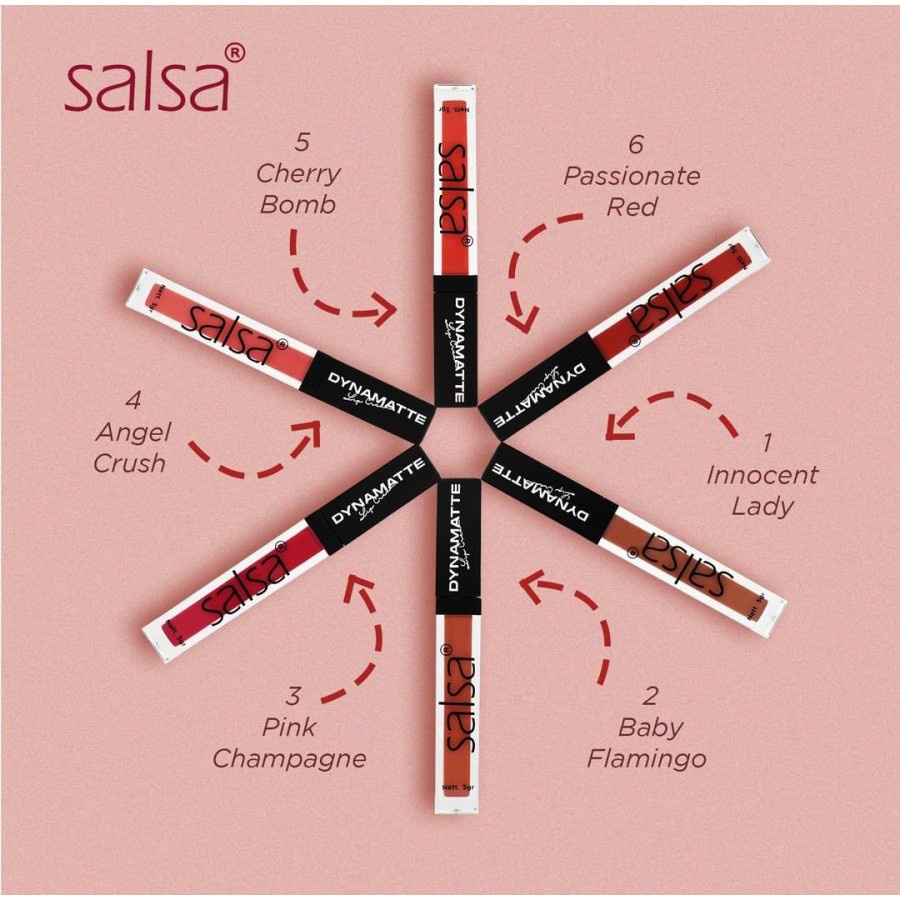 ✿ MADAME ✿ SALSA DYNAMATTE LIP CREAM - LIPCREAM MATTE LONG LASTING ORIGINAL BPOM