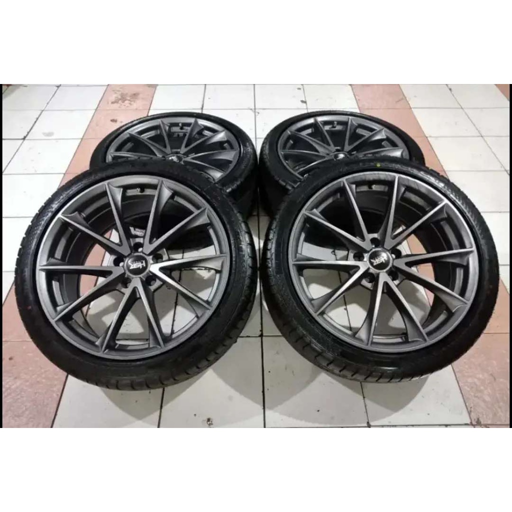 Velg Mobil Second Hsr Montana Ring 19 lebar 8.5 pcd 5x114.3 + Ban Accelera Phi 245 40 R19