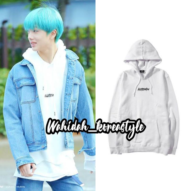 Jaket Hoodie Jisung NCT "Alley" Baju Idol K-Pop Fashion