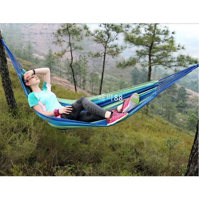 Hammock Single Ayunan Gantung Kasur Pohon Tempat Tidur santai salur kanvas