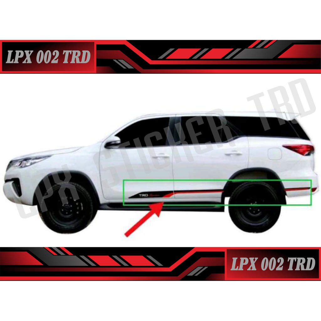 Stiker Body Samping all new fortuner trd sportivo  2017-2020