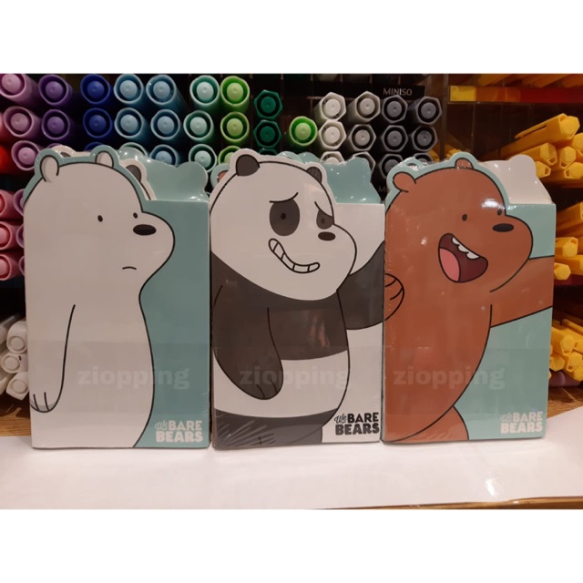 MINISO WE BARE BEARS / WBB - Memo Book / Buku Memo (3 pack)