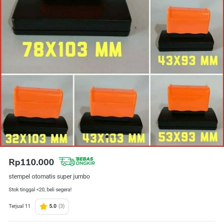 

stempel otomatis 2 warna murah super jumbo