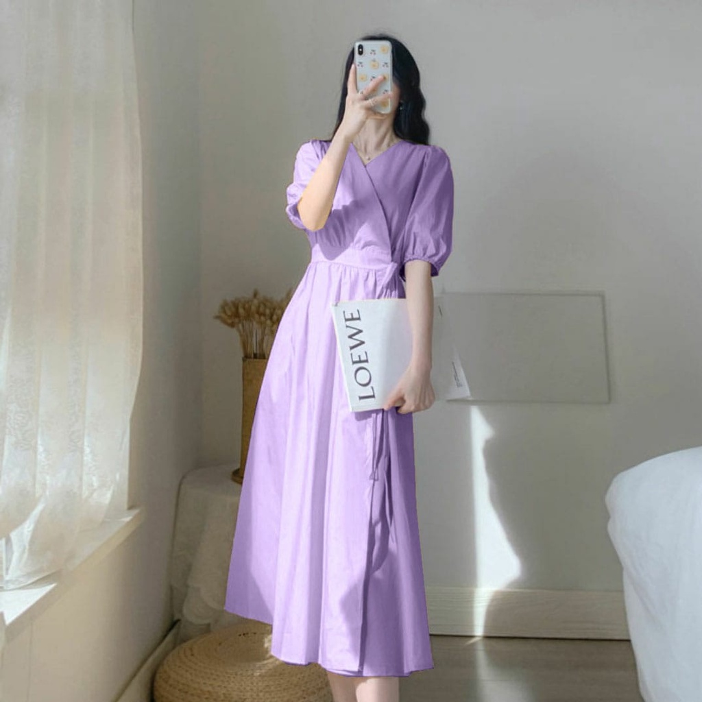 [MCFK] Dress Fuji / Dress Wanita Terbaru / Dress Kekinian / Dress Korea / Long Dress / Dress Trend 2023 / Gaun Wanita Casual