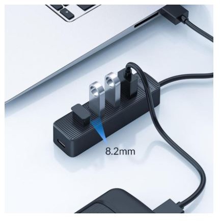 Usb 3.0 hub orico 4 port mini 5Gbps 15cm cable with type-c pd twu3-4a - Terminal usb3.0 4 slot